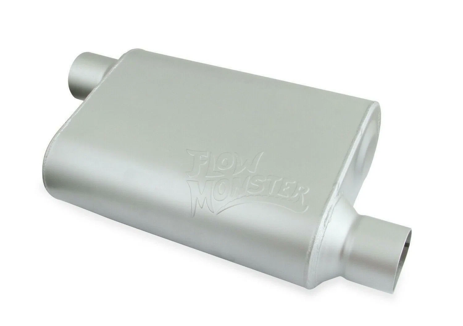 Flowmonster 2-Chamber Muffler 42443-FM 2.25 Offset Inlet_2.25 Offset Outlet